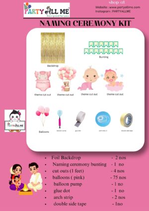 NAMING CEREMONY KIT GIRL FOIL BACKDROP