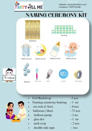 NAMING CEREMONY KIT BOY FOIL BACKDROP