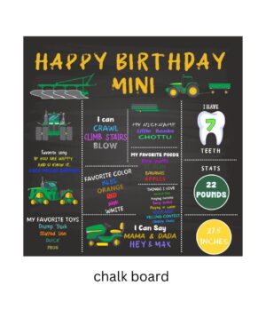 TRACTOR THEME CHALK BOARD / MILESTONE BOARD