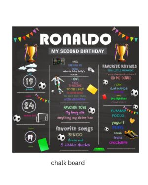 FOOT BALL THEME CHALK BOARD / MILESTONE BOARD