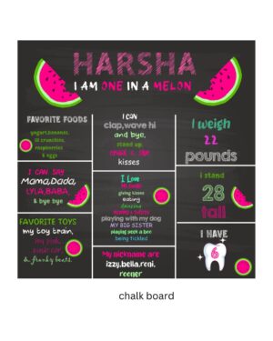 WATERMELON THEME CHALK BOARD / MILESTONE BOARD