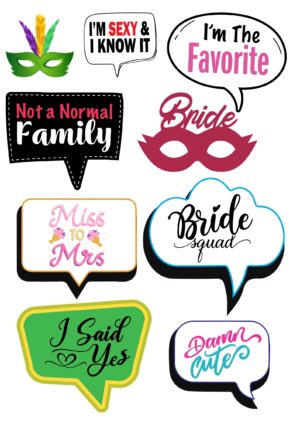 Bride to be Photo Booth Props